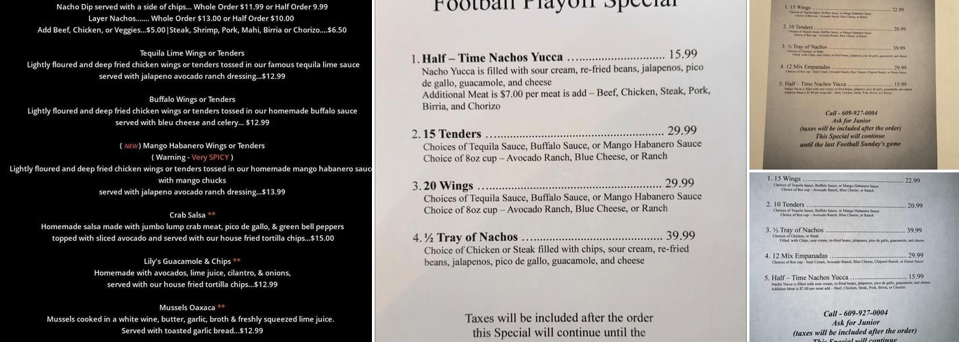 El Coyote Menu