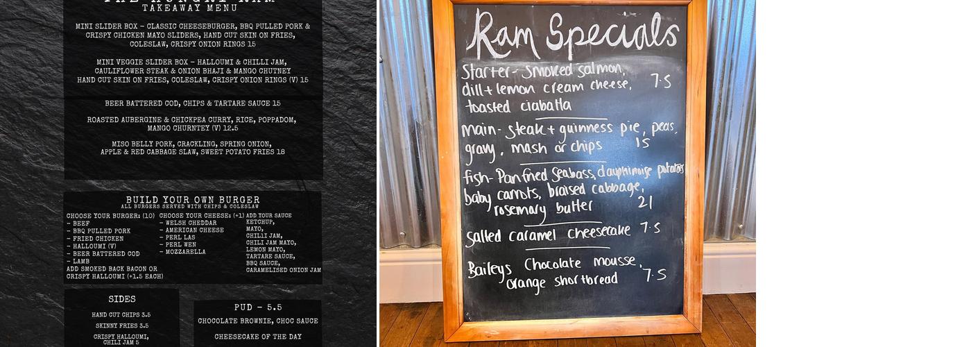 The Hungry Ram Menu