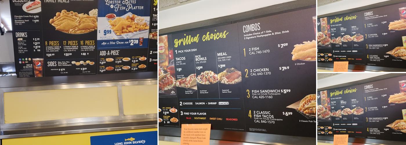 Long John Silver's Menu