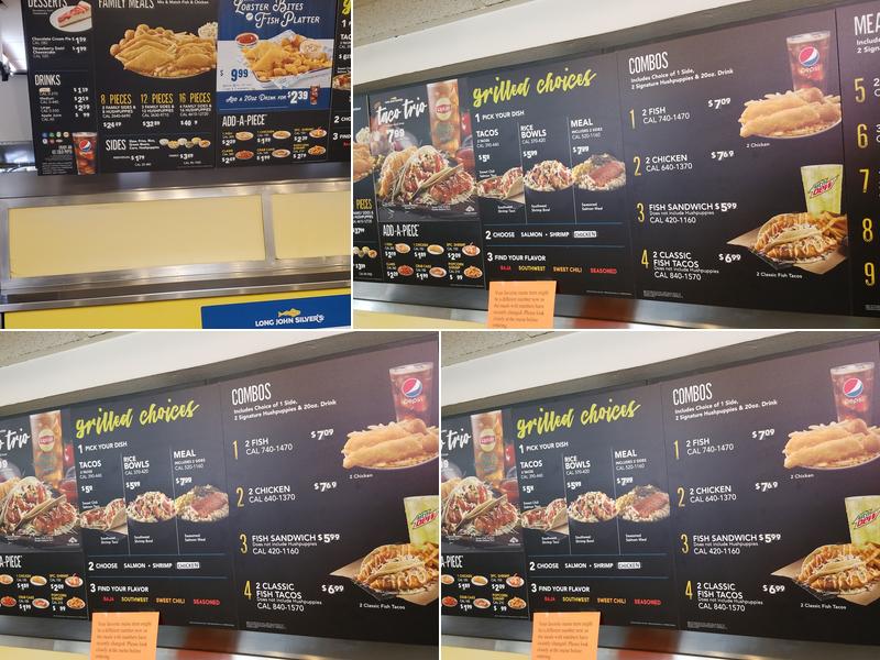 Long John Silver's Menu