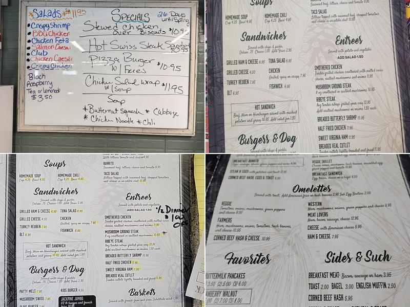 Jackpine Restaurant Menu