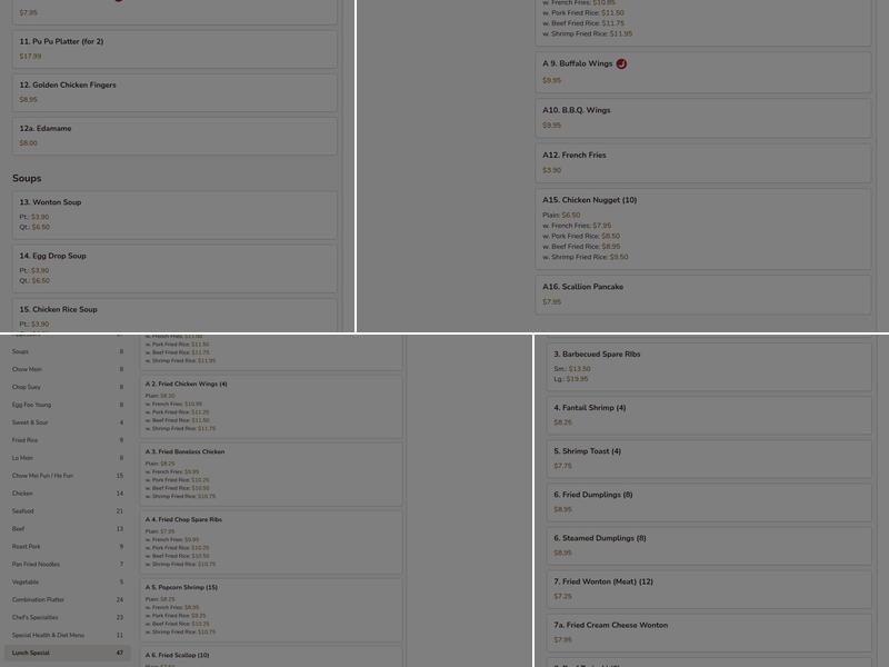 Best Food In Town Menu