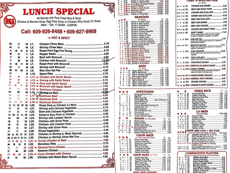 Best Food In Town Menu