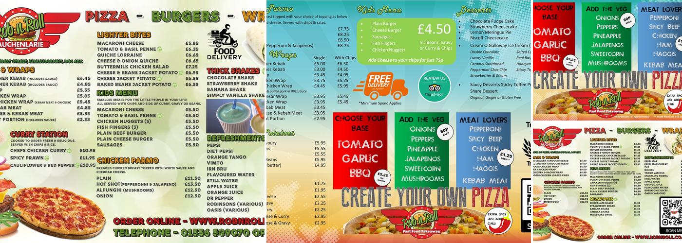 Rob n Roll Restaurants LTD Menu