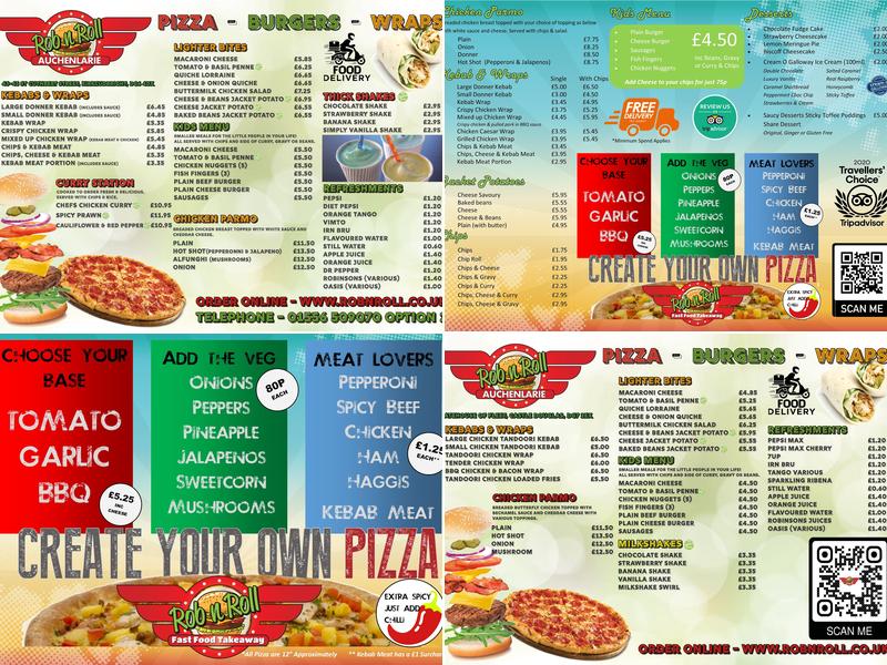 Rob n Roll Restaurants LTD Menu
