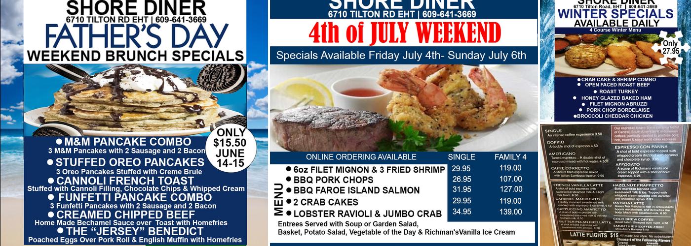 Shore Diner Menu