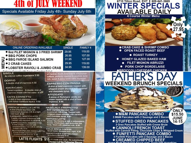 Shore Diner Menu