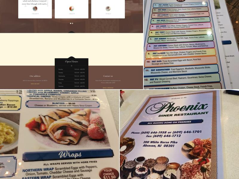 Phoenix Diner Menu