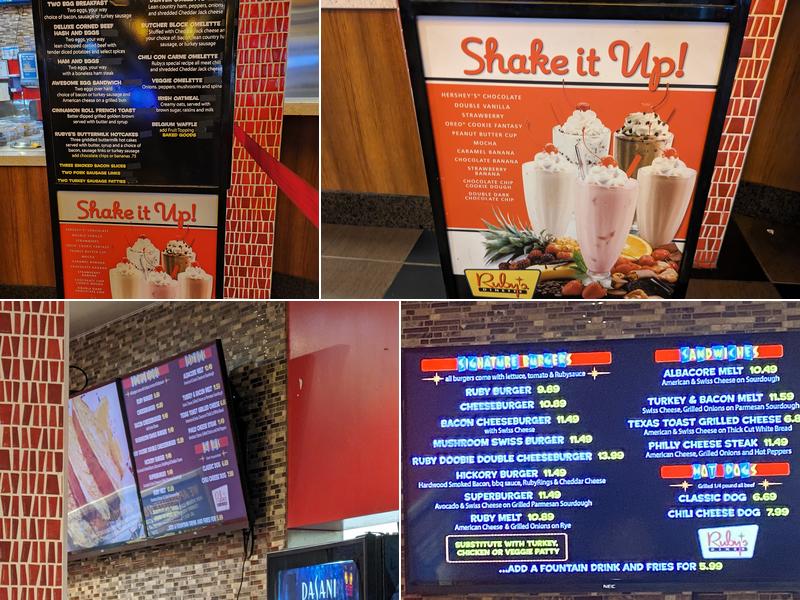 Ruby's Diner Menu