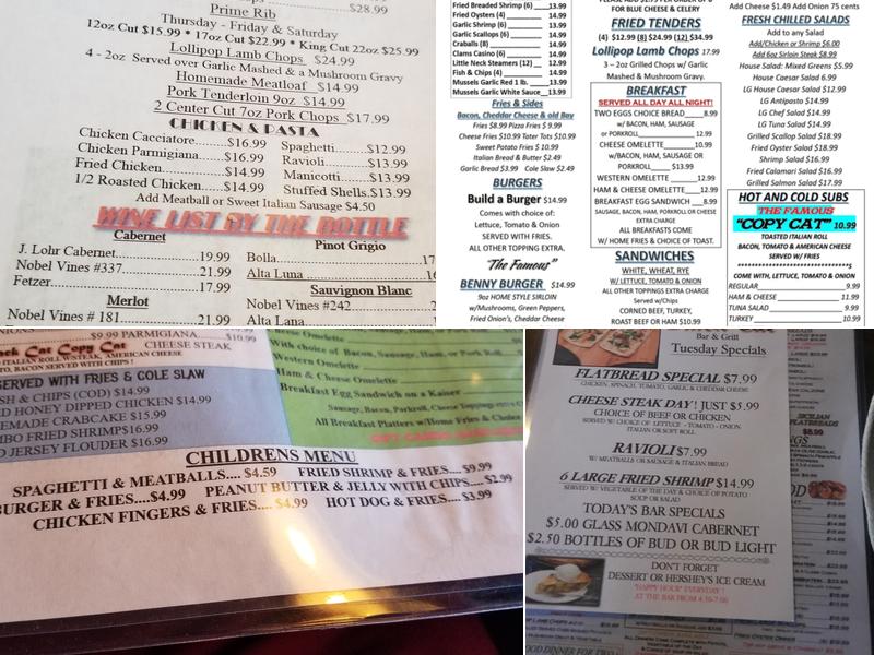 Black Cat Bar & Grill Menu