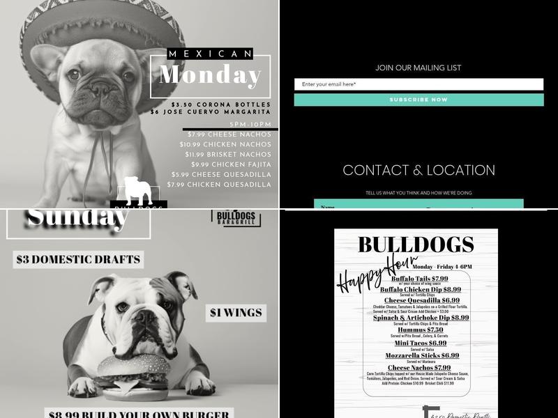 Bulldogs Bar & Grill Menu