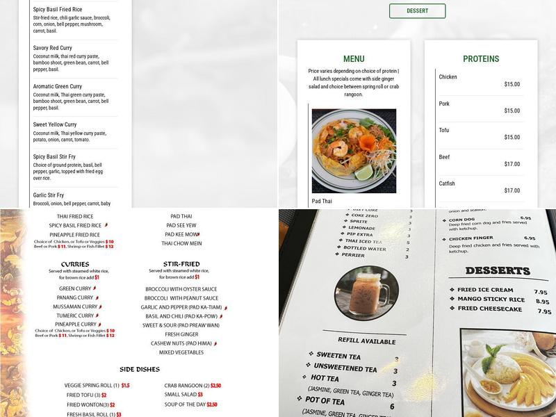 Thai Basil Menu