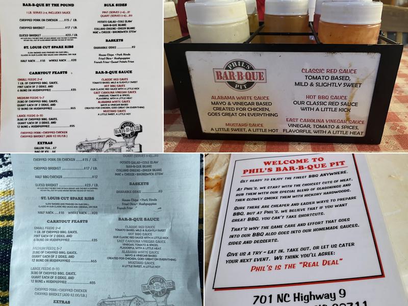Phil's Bar-B-Que Pit Menu
