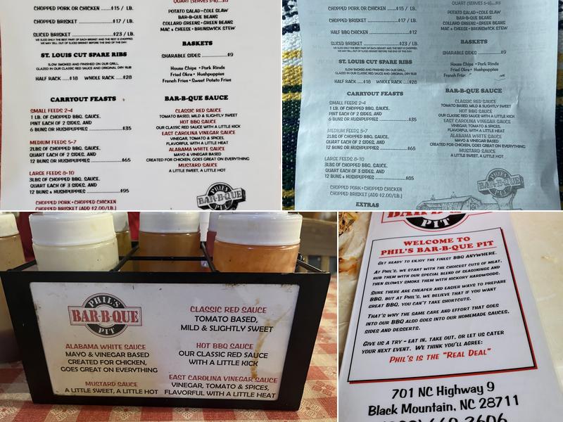 Phil's Bar-B-Que Pit Menu