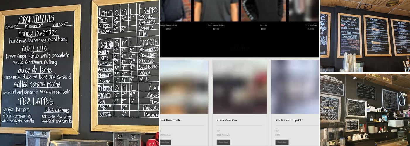 Black Bear Coffee Co Menu