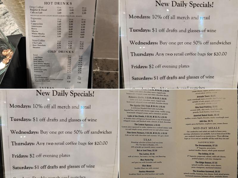 Southern Streams CoffeeHouse Menu
