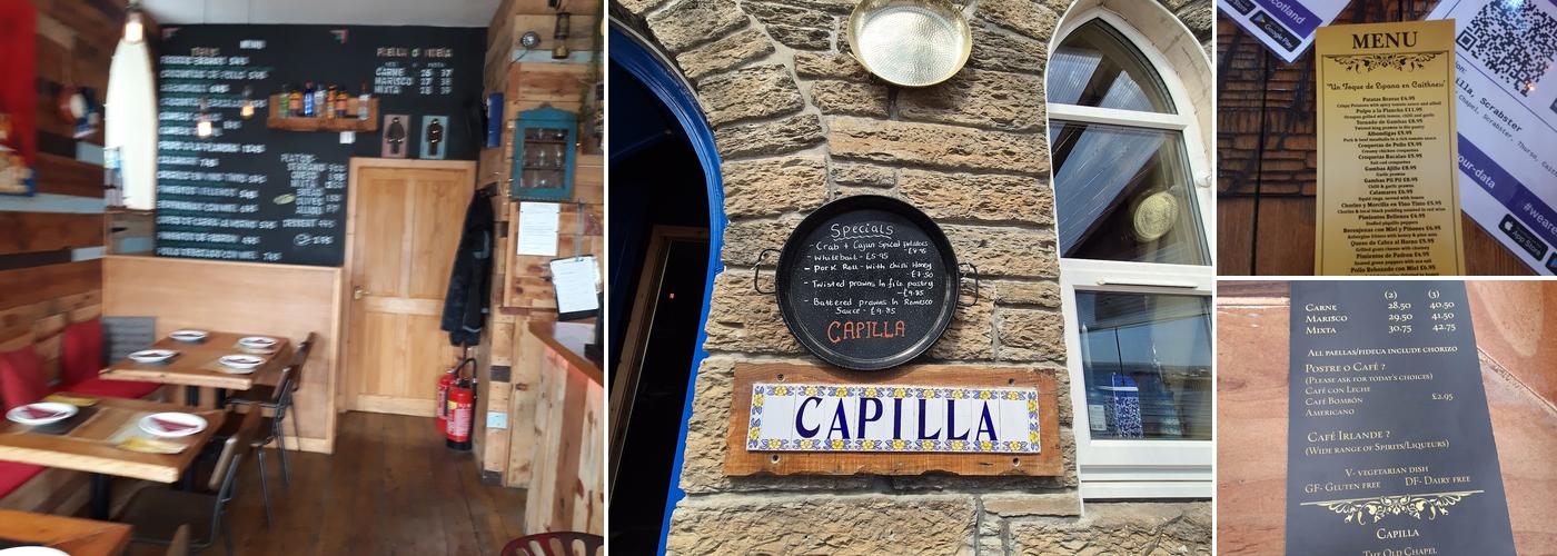 Capilla Tapas Restaurant Menu