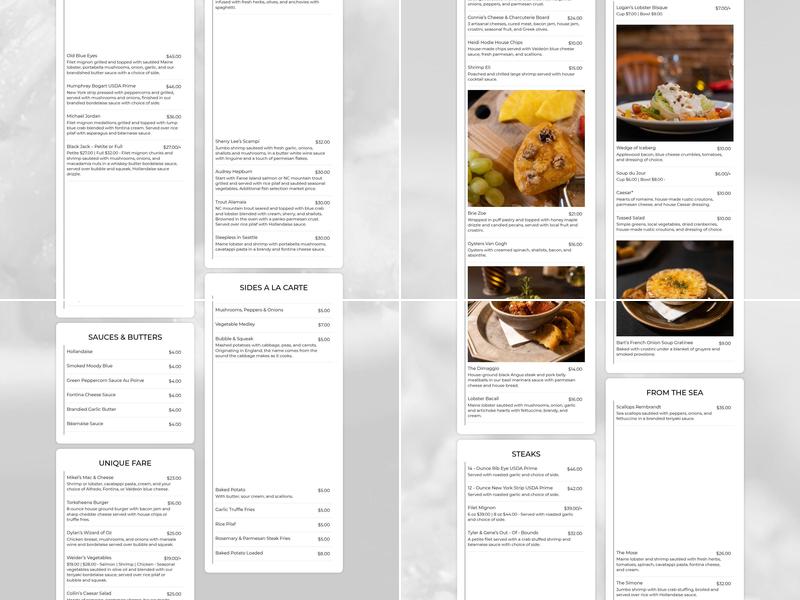 Brandy's on Main Menu