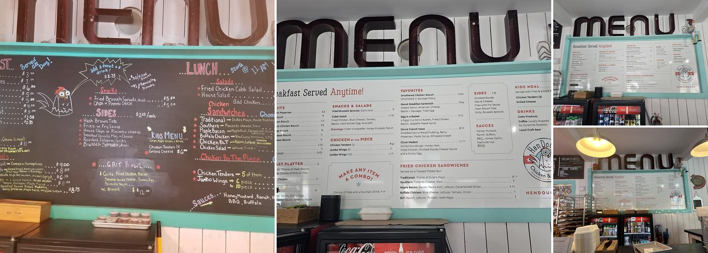 HenDough Chicken & Donuts Menu