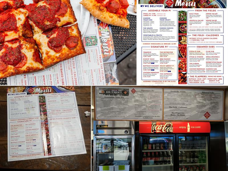 Pi-Squared Pizza Menu