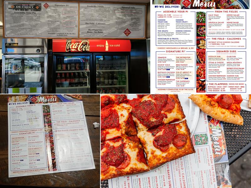 Pi-Squared Pizza Menu