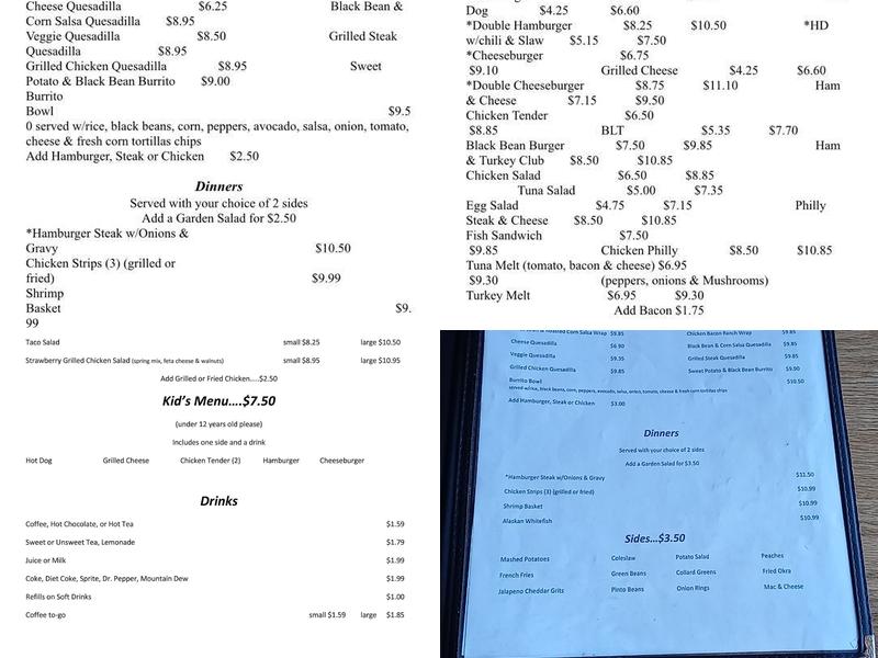 Marshall Main Street Cafe Menu