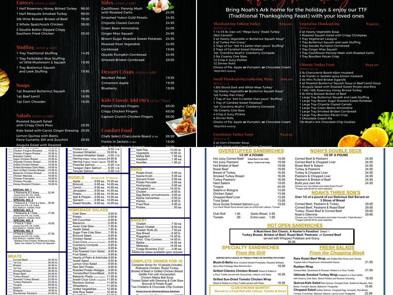 Shelly's Menu