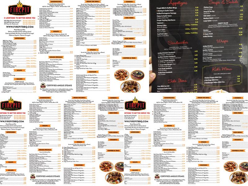 Fire Pit BBQ Menu
