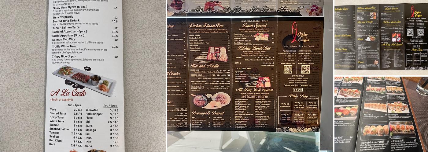 Oishi Sushi Menu