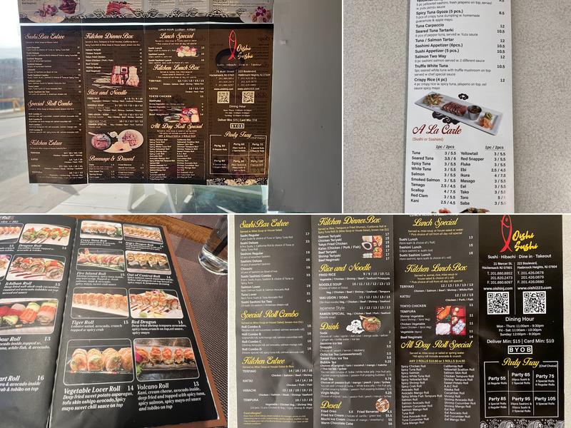 Oishi Sushi Menu