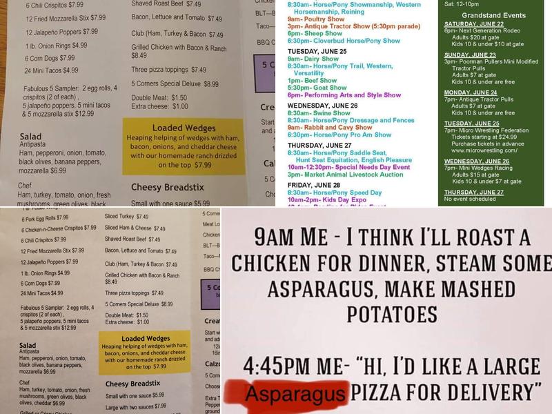 Five Corner Store Menu