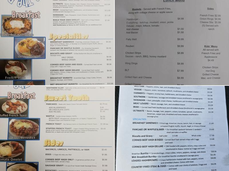 Diner Between The Dams Menu