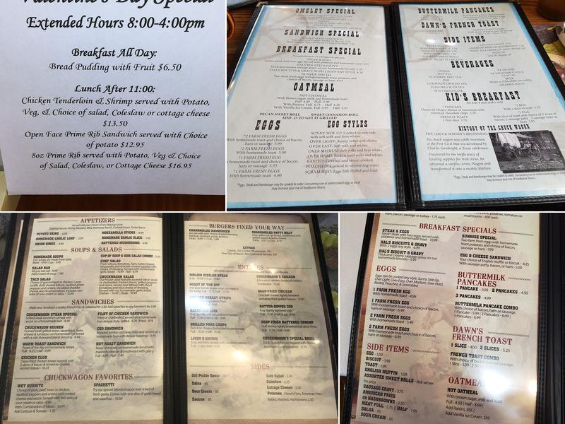 H & D Chuckwagon Menu