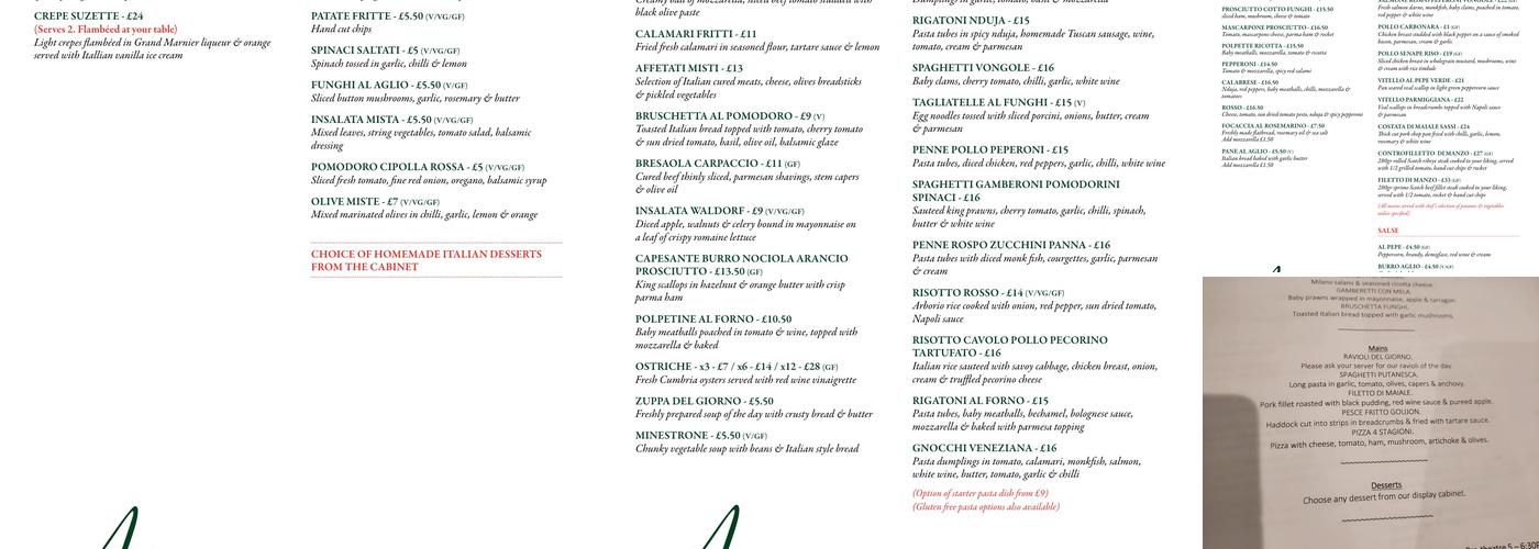 Arigo Menu