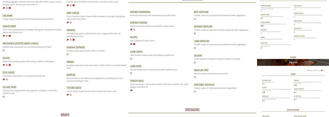 Olea Mediterranean Kitchen Menu