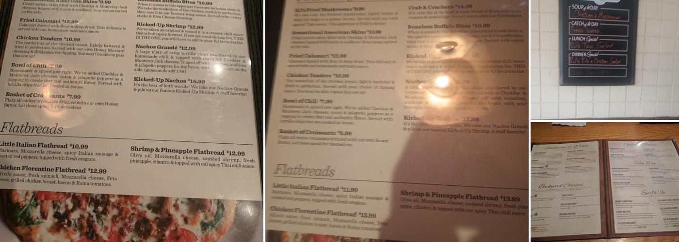 Rucker Johns Restaurant Menu