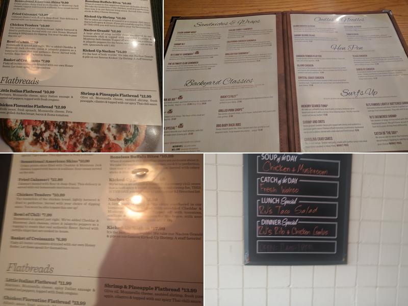 Rucker Johns Restaurant Menu