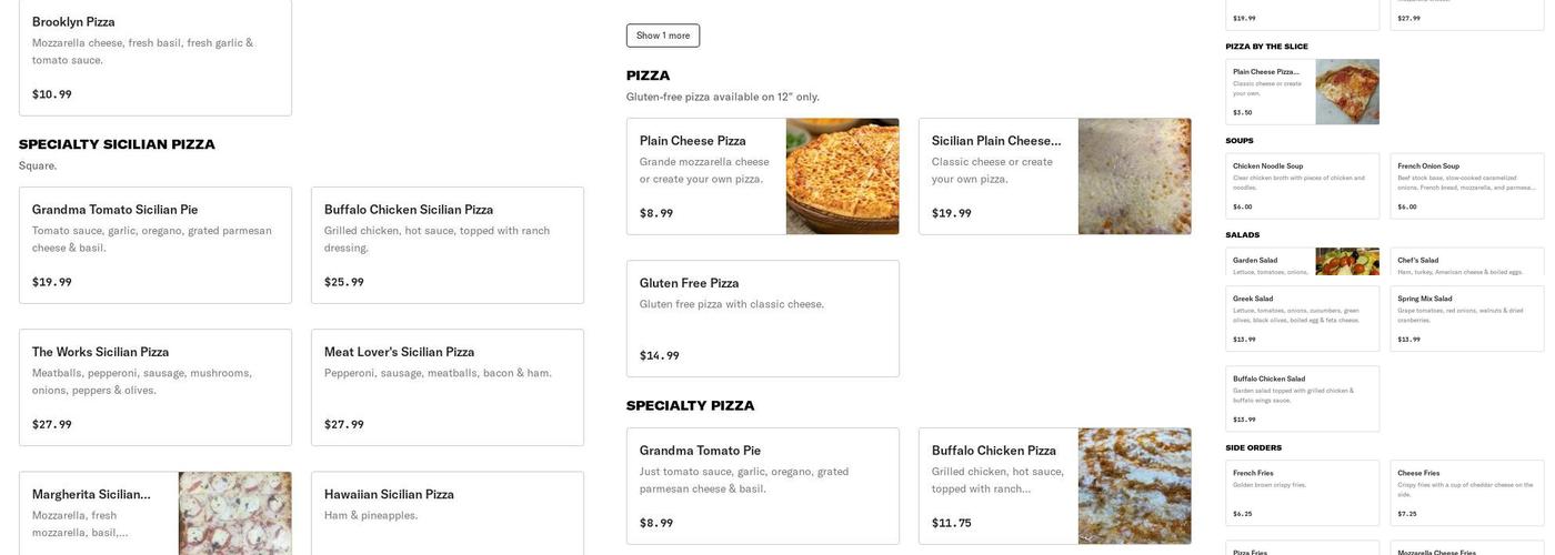 Angelo's II Pizzeria & Ristorante Menu