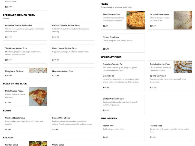 Angelo's II Pizzeria & Ristorante Menu