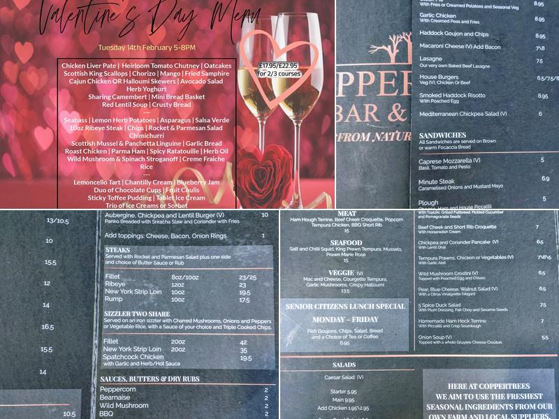 Coppertrees Bar & Grill Menu