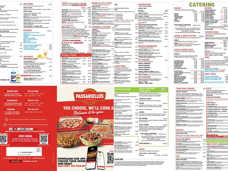 Passariello's Moorestown - Pizzeria & Italian Kitchen Menu