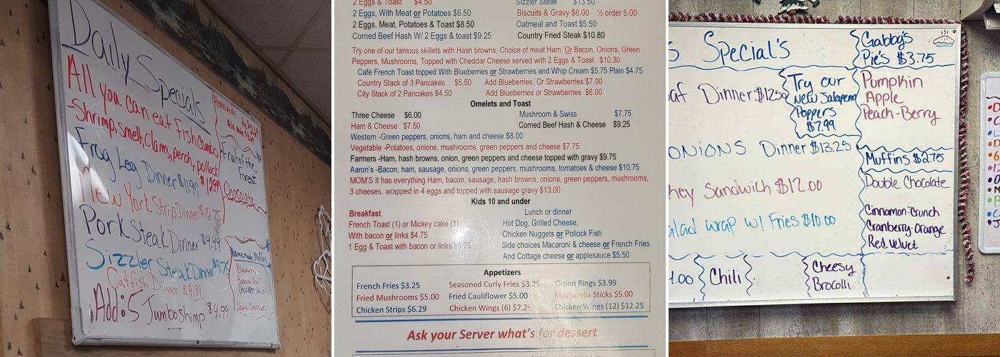 Corner Cafe Menu