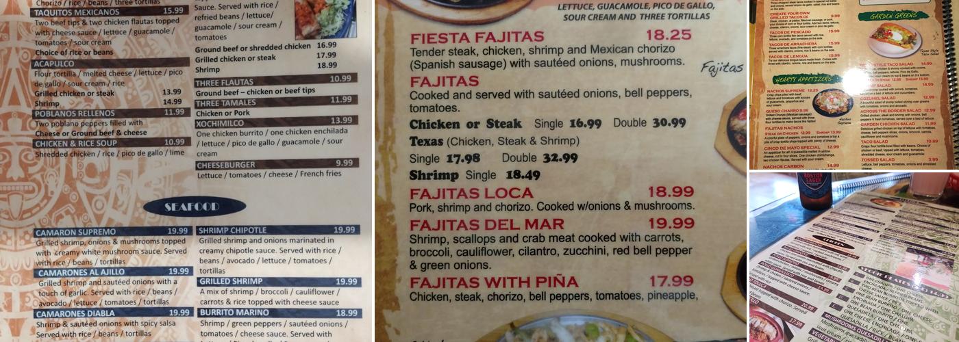 Cinco de Mayo Menu