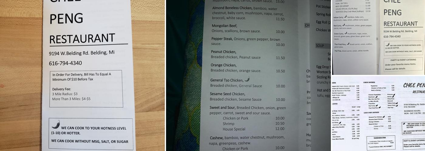 Chee Peng Menu
