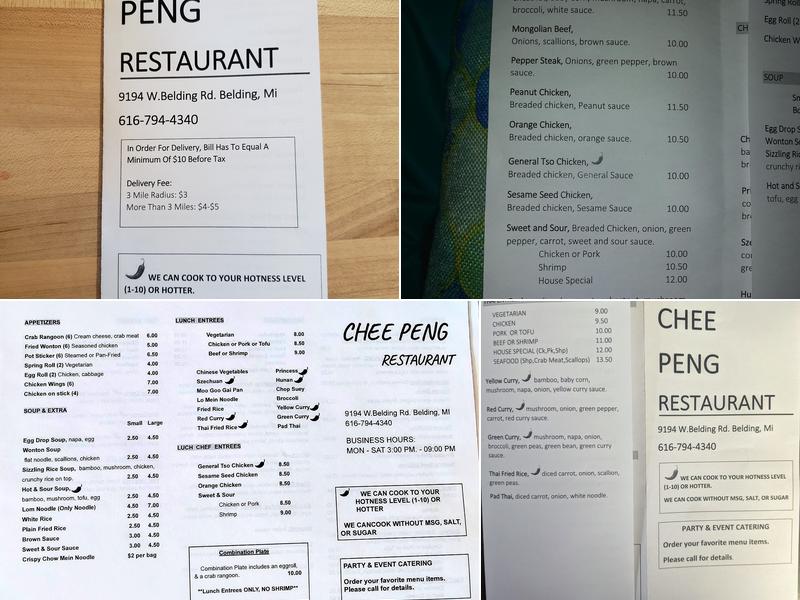 Chee Peng Menu