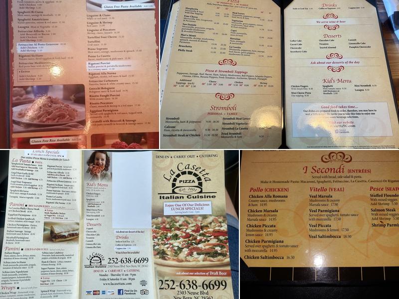 La Casetta Menu