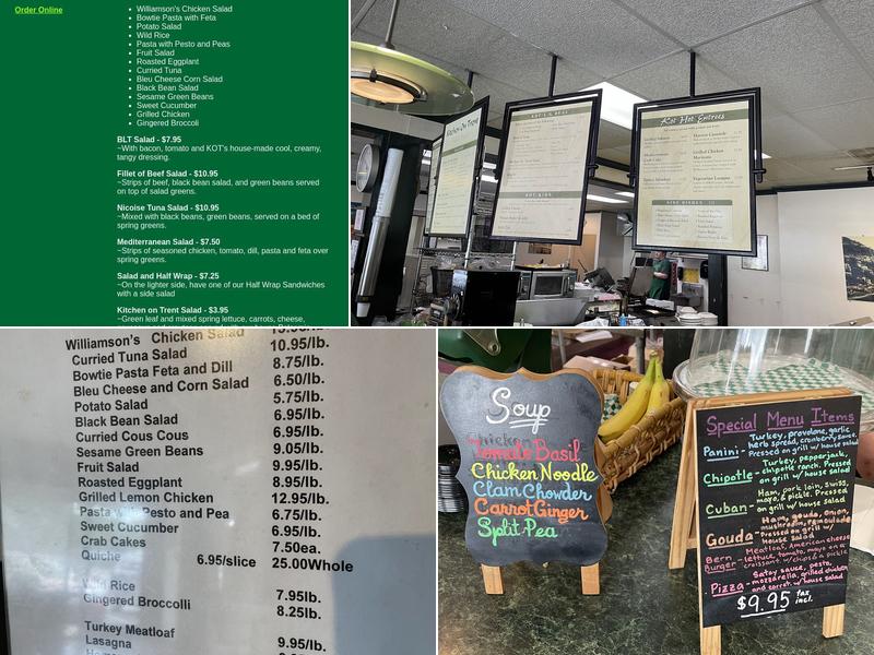 Kitchen On Trent Menu