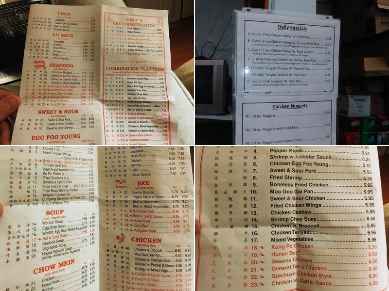 New Chinese Food Takeout Menu