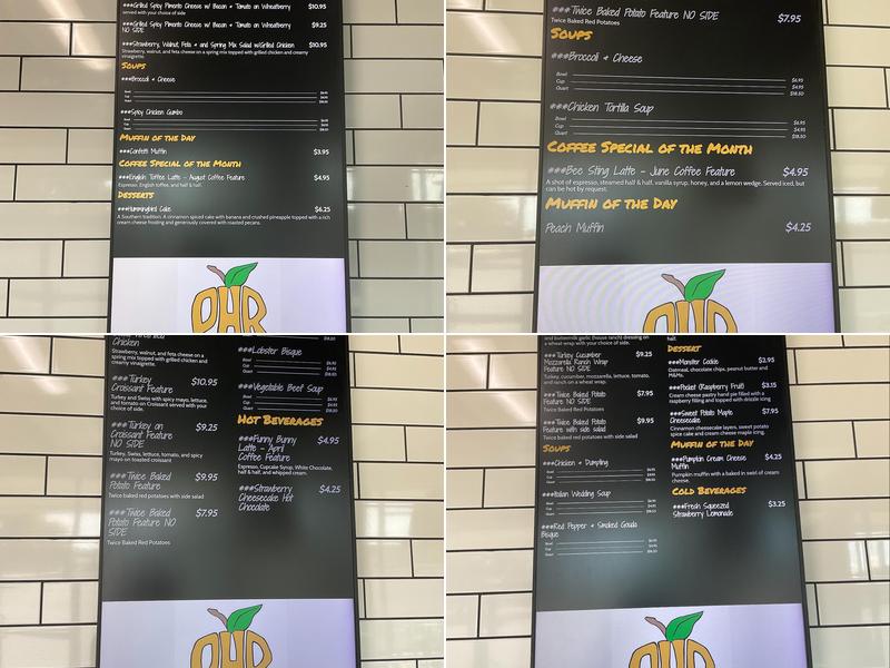 Peach House Restaurant Menu