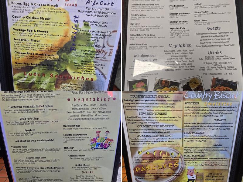 The Country Biscuit Menu